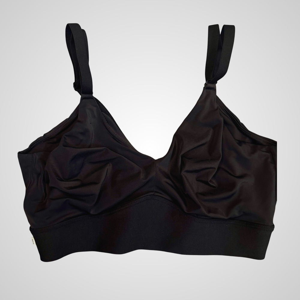 Harper Wilde Bliss Bralette Black Extra Large XL Wire-Free V-Neck Adjustable